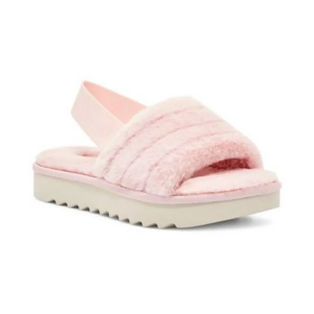 NWOT Koolaburra UGG Furr-ah in Blush Pink sz7 sling back sandal slipper